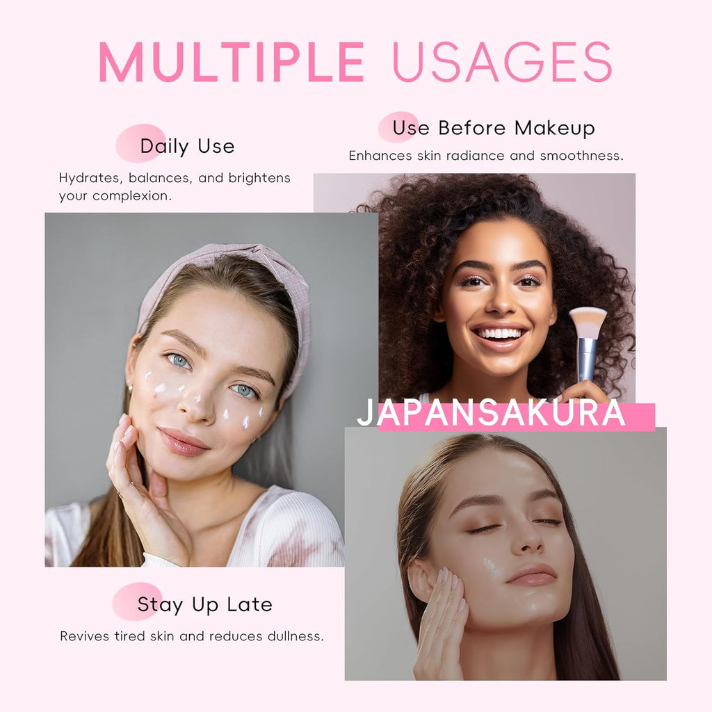 LAIKOU Sakura Gezichtsverzorgingsset, 11-delig, gezichtsverzorgingsset voor tieners, reishuidverzorgingsset met gezichtsreiniger, serum, vochtinbrengende crème, gezichtsmasker en moddermasker