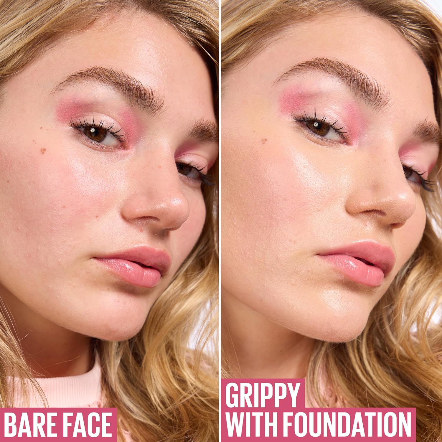 Maybelline New York Grippy Serum Foundation, fixeert make-up gedurende 24 uur, formule met 2% niacinamide, 30 ml